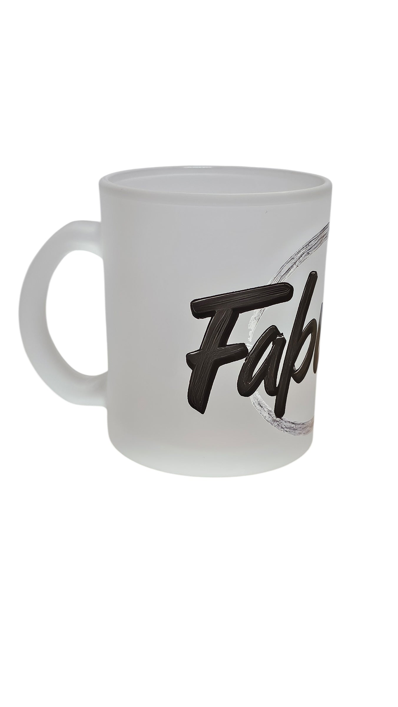 Fabulous Glass Mug – 12 oz Coffee Tea Cup Options Frosted or White