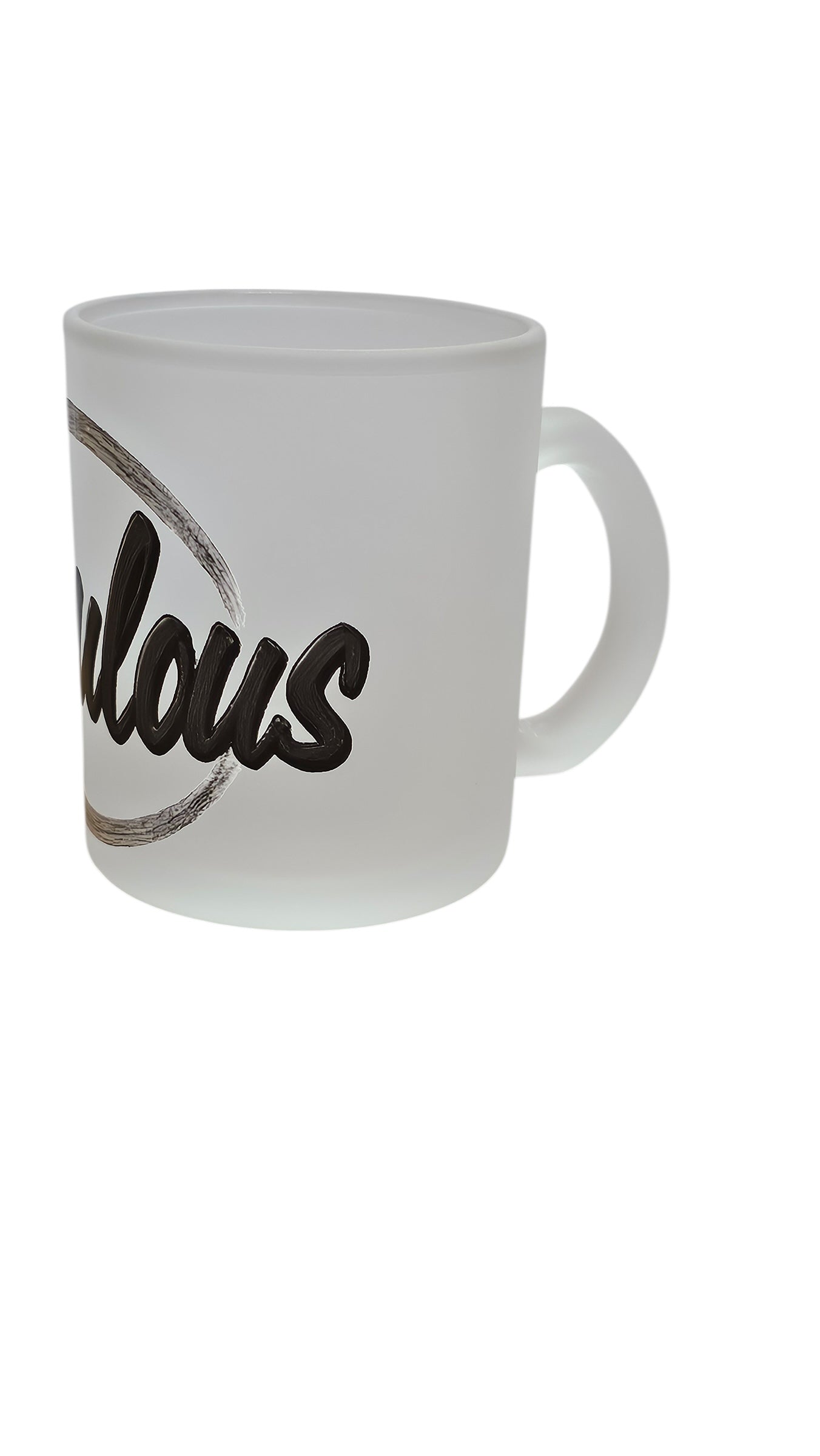 Fabulous Glass Mug – 12 oz Coffee Tea Cup Options Frosted or White