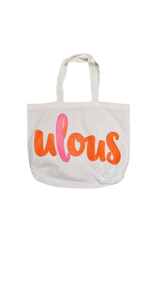 Fab•ulous All White Cotton Tote – Bold, Bright & Unapologetically You