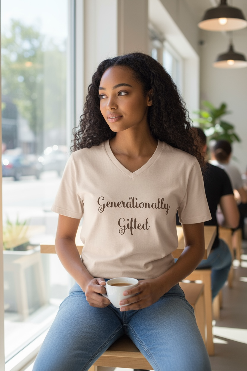Generationally Gifted Hand Dyed Beige Graphic Tee