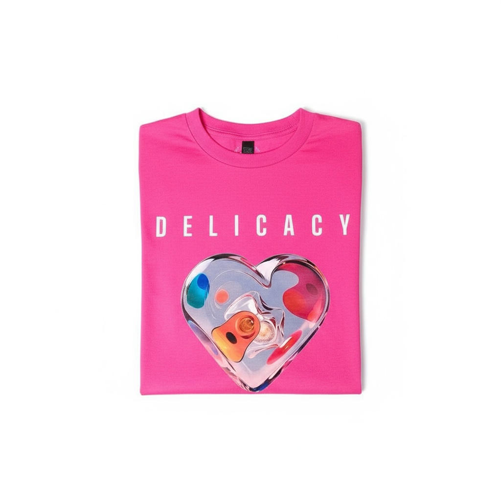 Delicacy Heart Color Purple Changing Graphic Tee