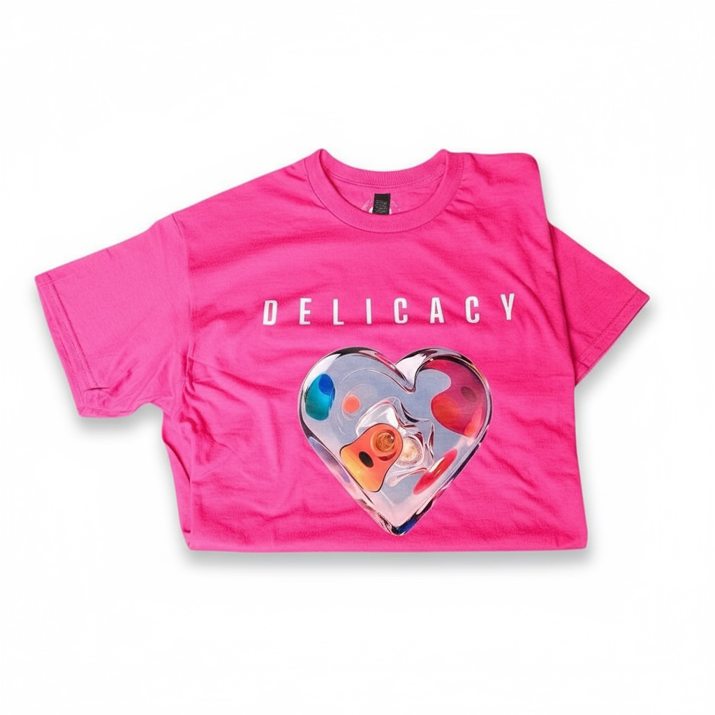 Delicacy Heart Color Purple Changing Graphic Tee