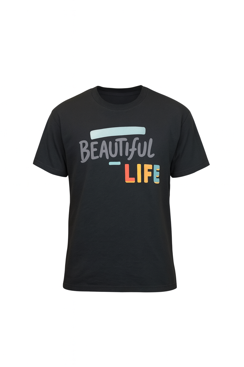 Beautiful Life Retro Style Graphic Tee and Hat Set