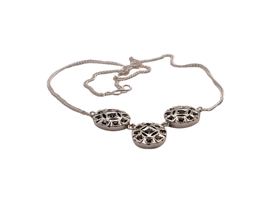 Genuine Sapphire Sterling Silver Pendant Necklace