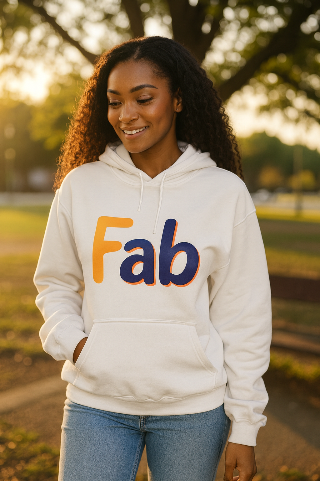 Fab•ulous All White Hoodie – Bold, Bright & Unapologetically You LMT ED