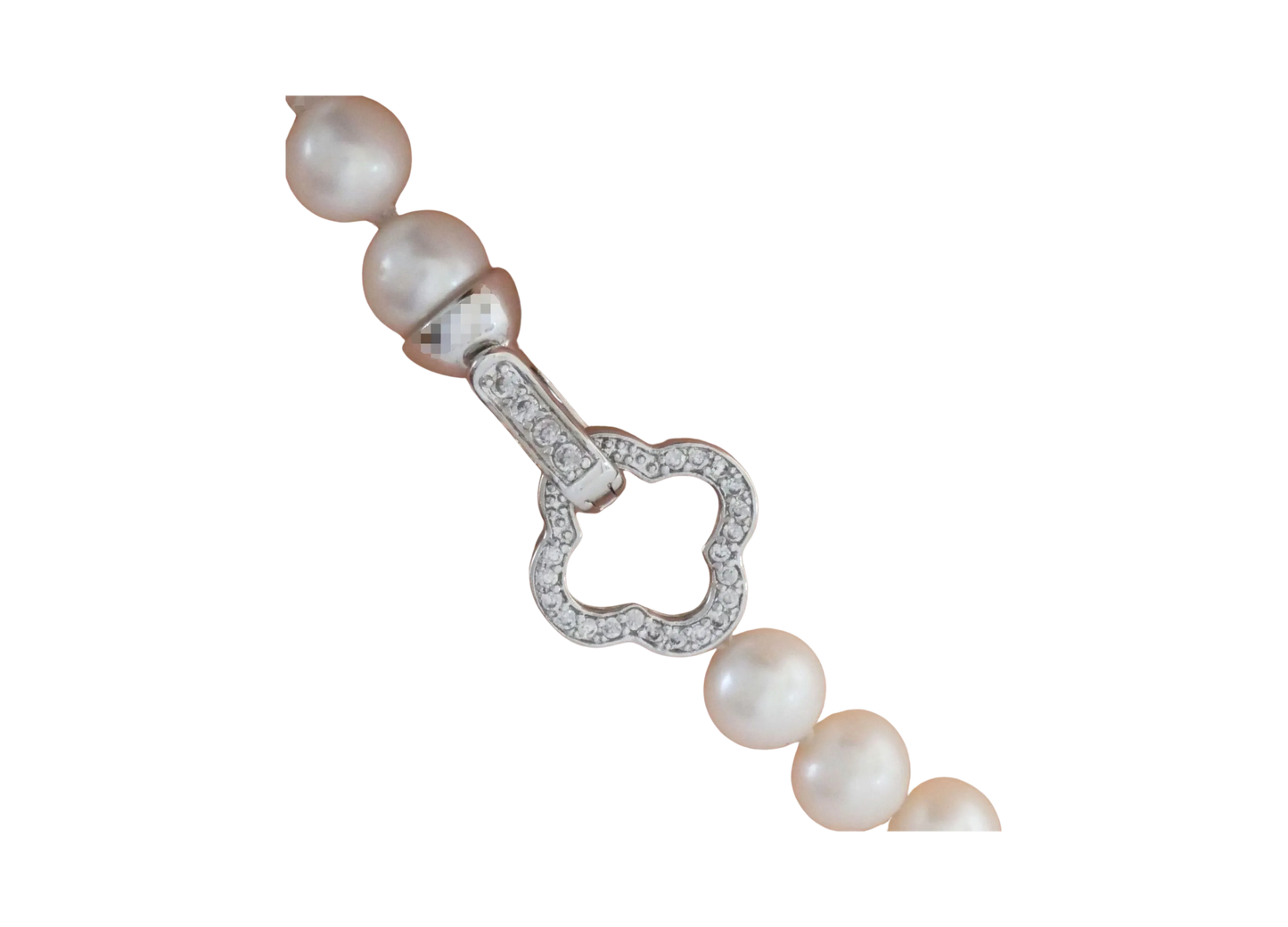 Freshwater Pearl Sterling Silver Necklace with Designer Clasp