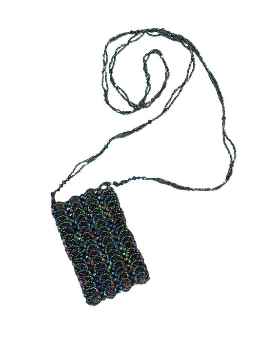 Mermaid Iridescent Beaded Micro / Mini Pouch