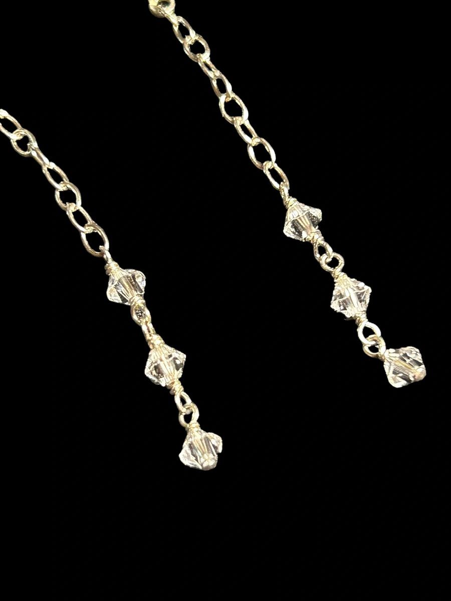 Handcrafted Sterling Silver 2.5” Dangle Chain Earrings (Long)