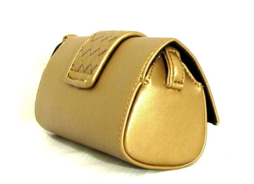 JM Collection Small Golden Cylinder Purse NWOT