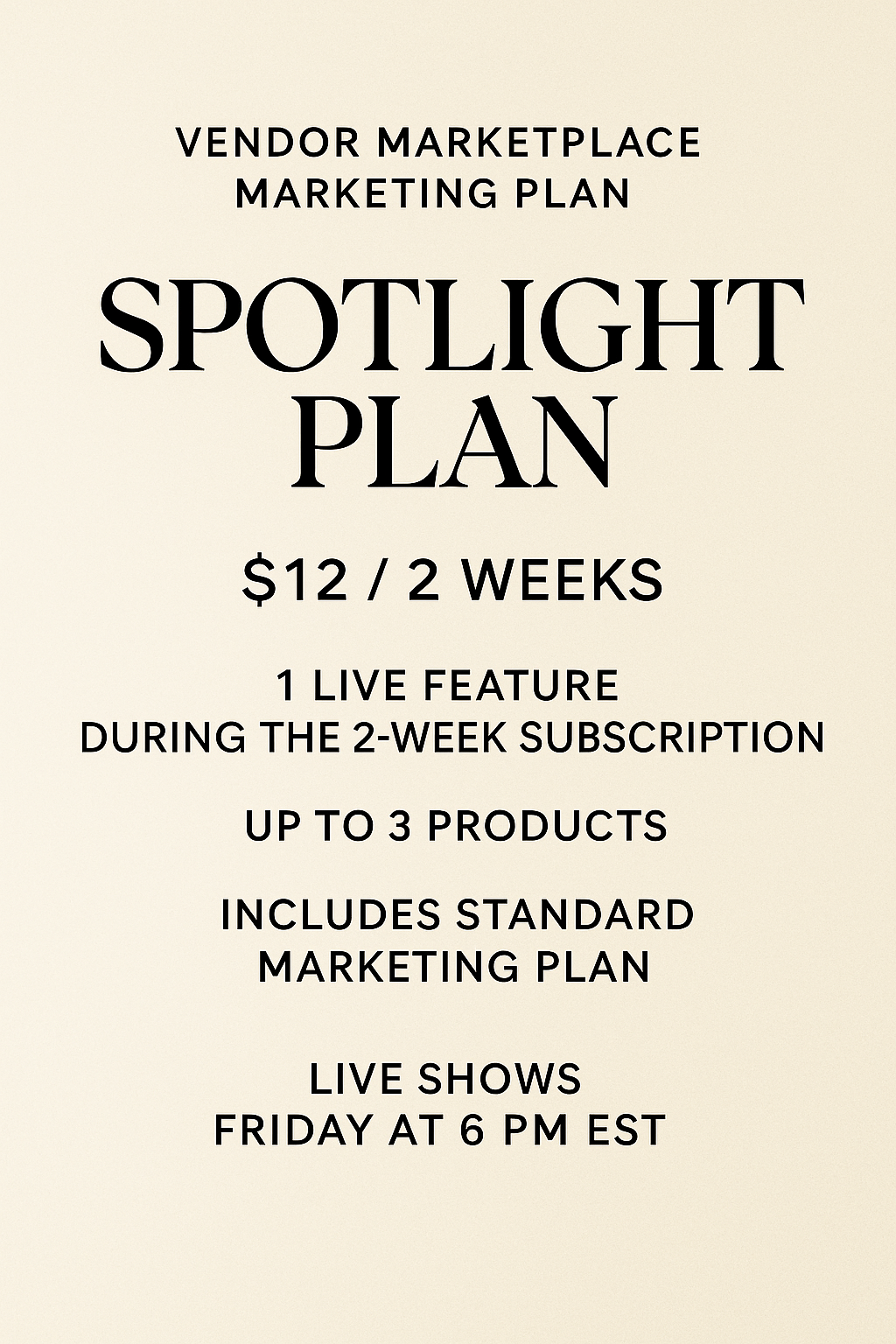 Monthly Vendor Subscription