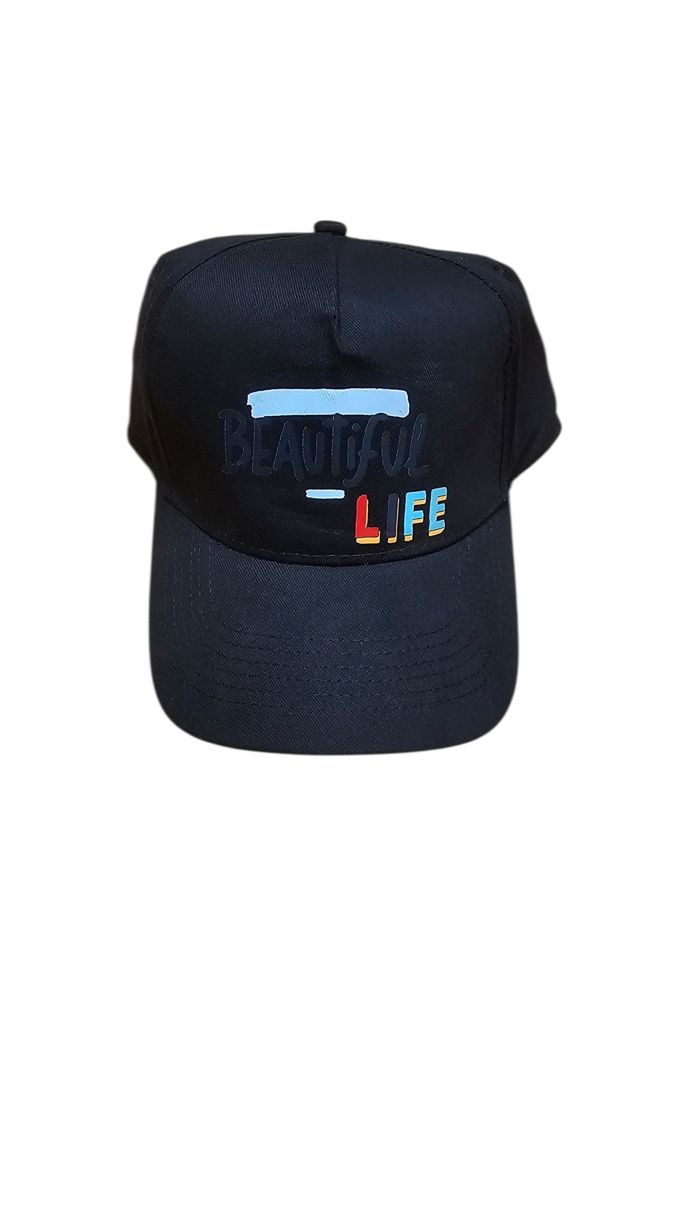 Beautiful Life Retro Style Graphic Tee and Hat Set