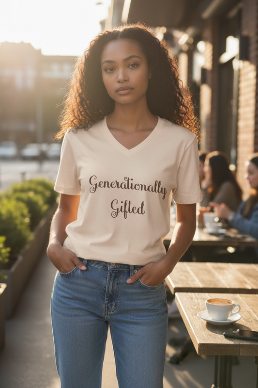 Generationally Gifted Hand Dyed Beige Graphic Tee