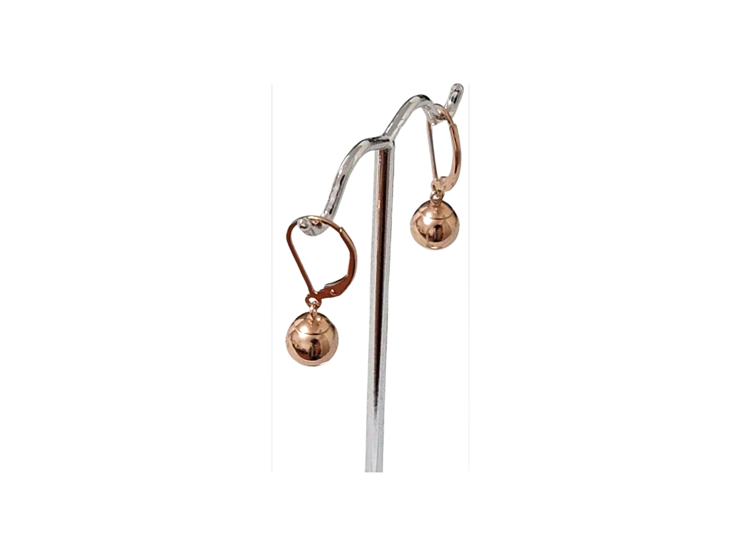 1/20 14kt Rose Gold-Filled Leverback Dangle Ball Drops