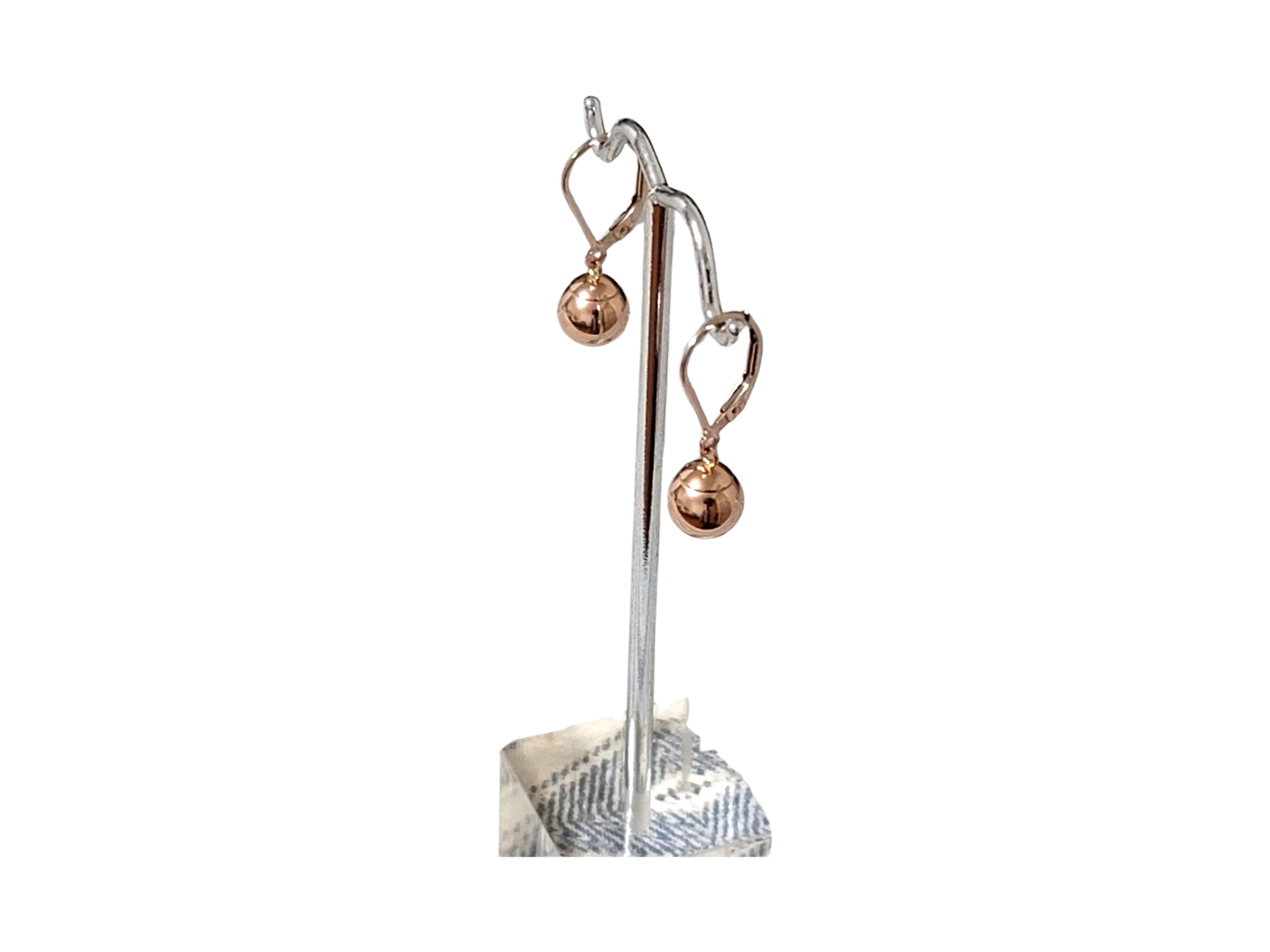 1/20 14kt Rose Gold-Filled Leverback Dangle Ball Drops