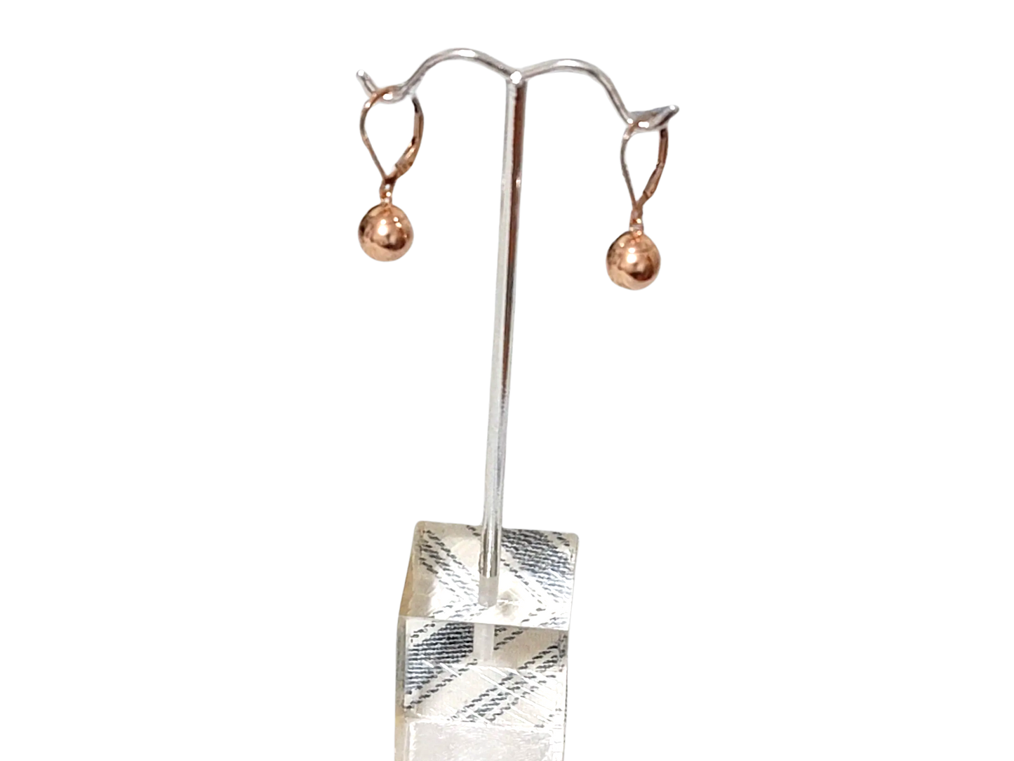 1/20 14kt Rose Gold-Filled Leverback Dangle Ball Drops