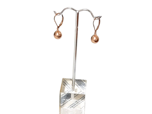 1/20 14kt Rose Gold-Filled Leverback Dangle Ball Drops