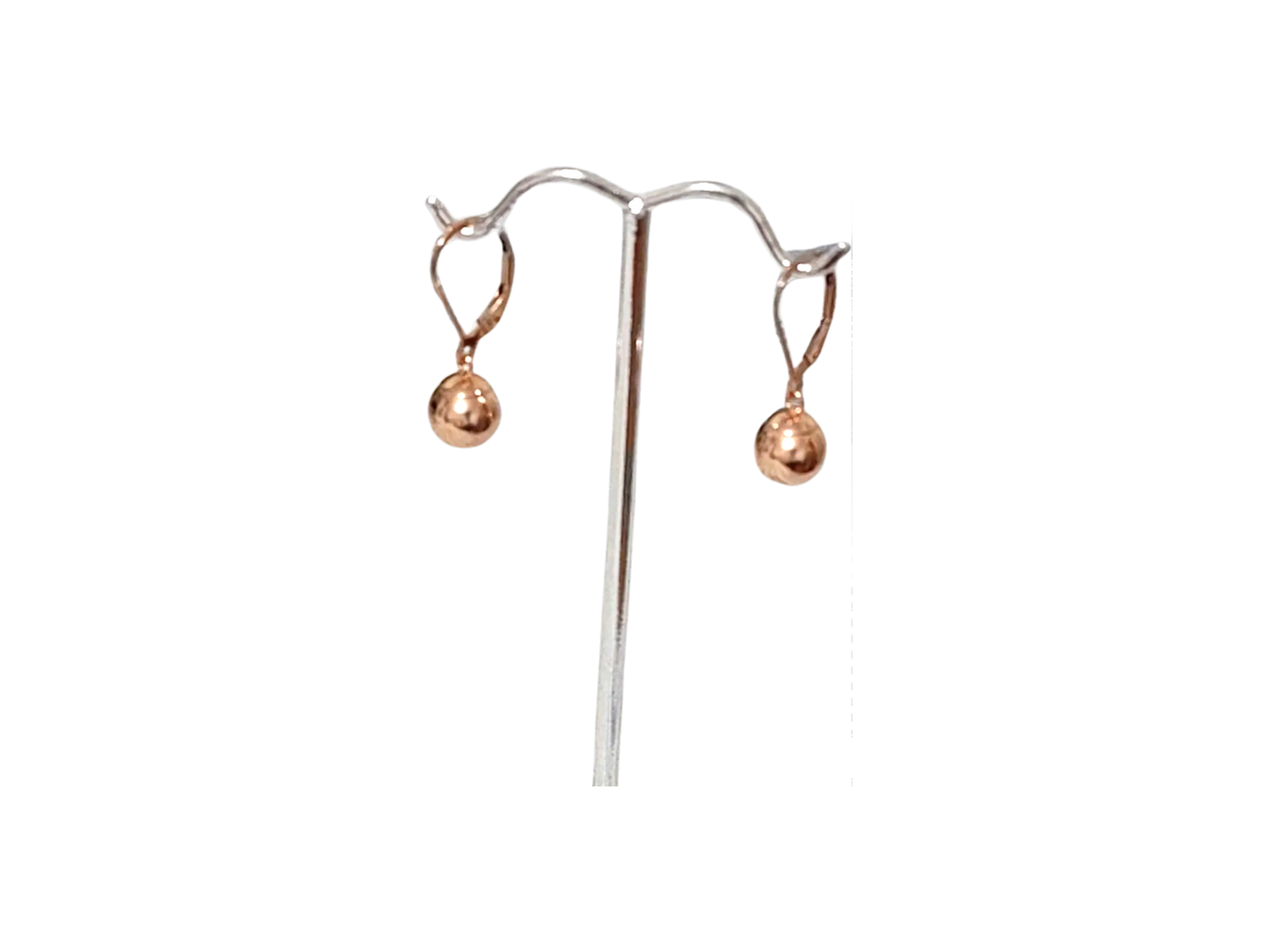 1/20 14kt Rose Gold-Filled Leverback Dangle Ball Drops