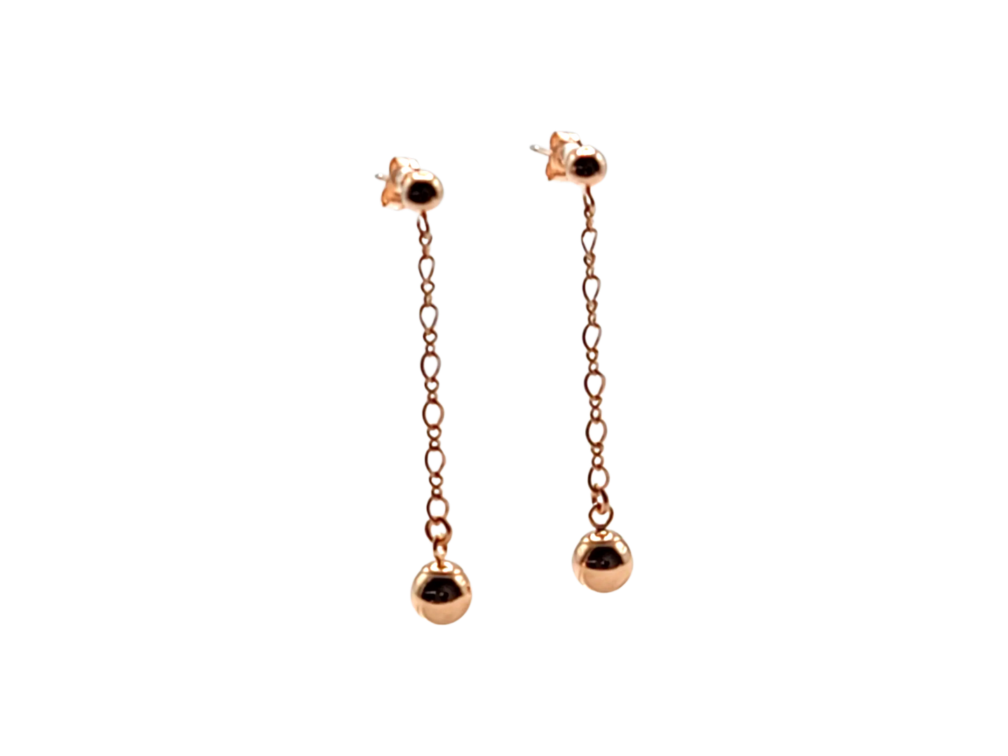 1/20 14kt Rose Gold-Filled Chain Dangle Ball Drops