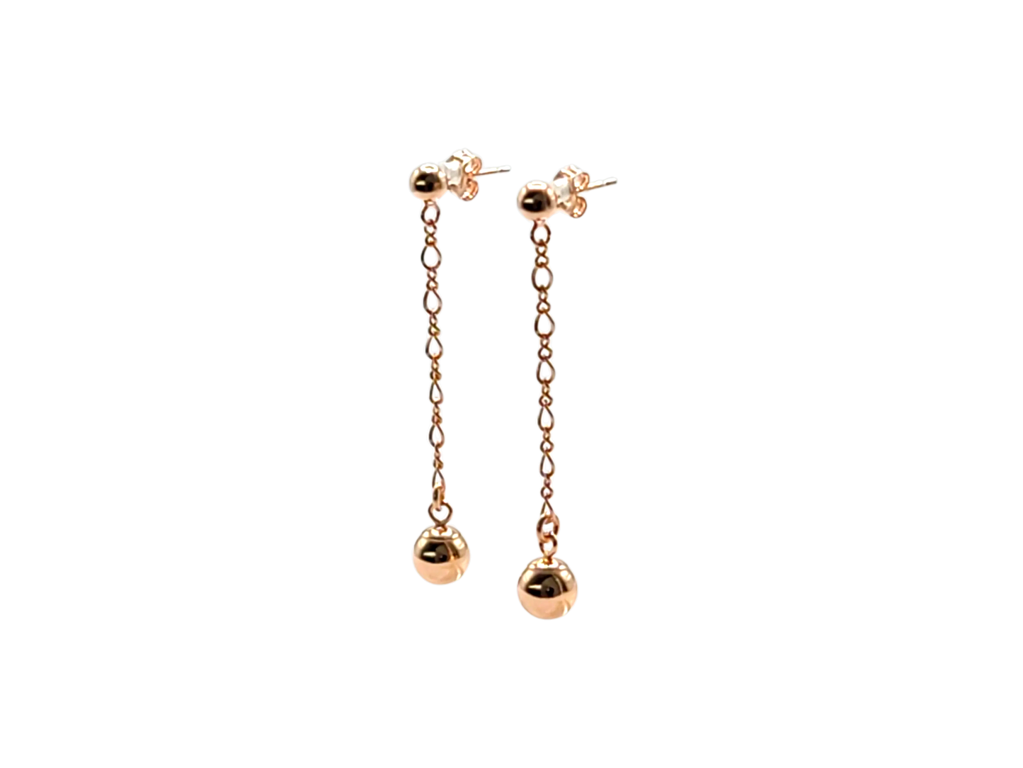 1/20 14kt Rose Gold-Filled Chain Dangle Ball Drops
