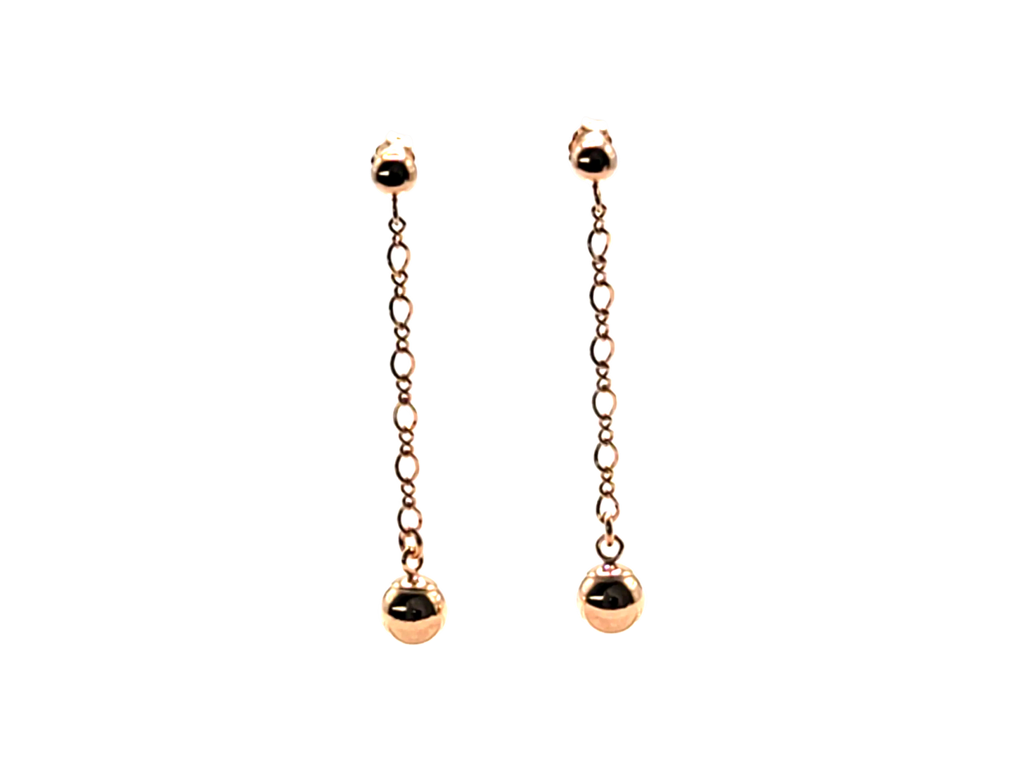 1/20 14kt Rose Gold-Filled Chain Dangle Ball Drops
