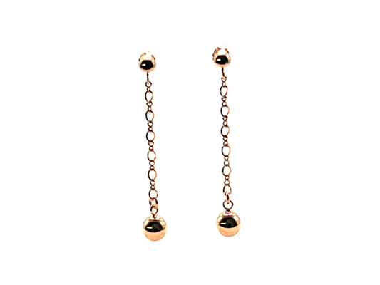 1/20 14kt Rose Gold-Filled Chain Dangle Ball Drops