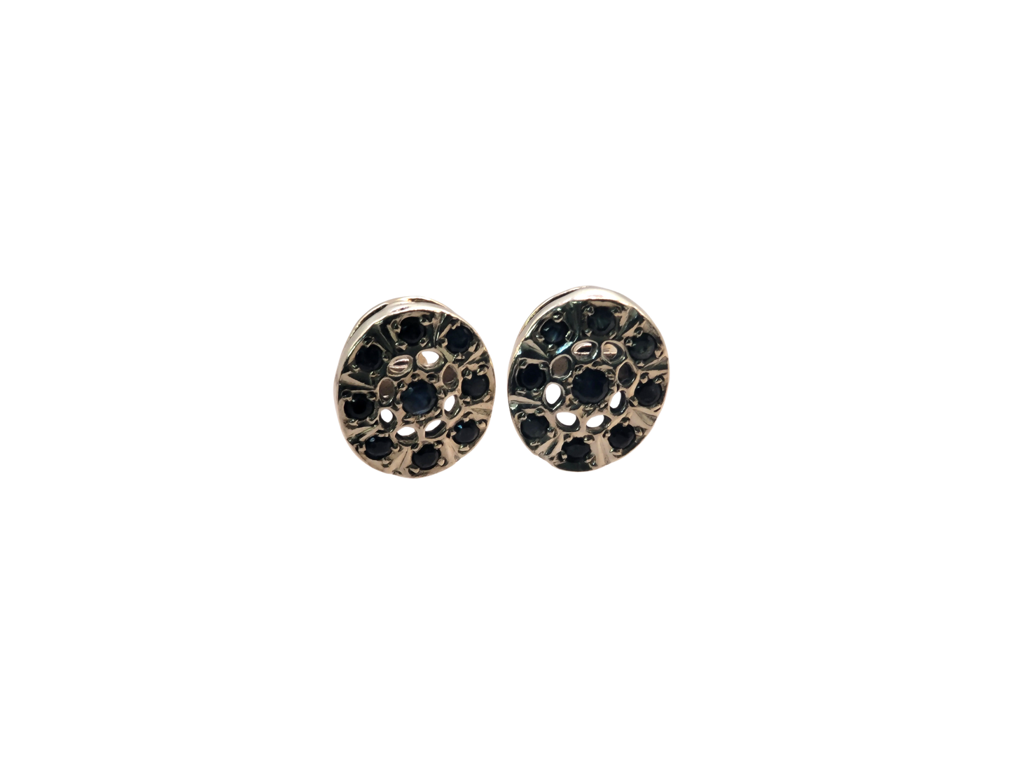 Oval Sapphire Earrings Set in Solid Sterling Silver